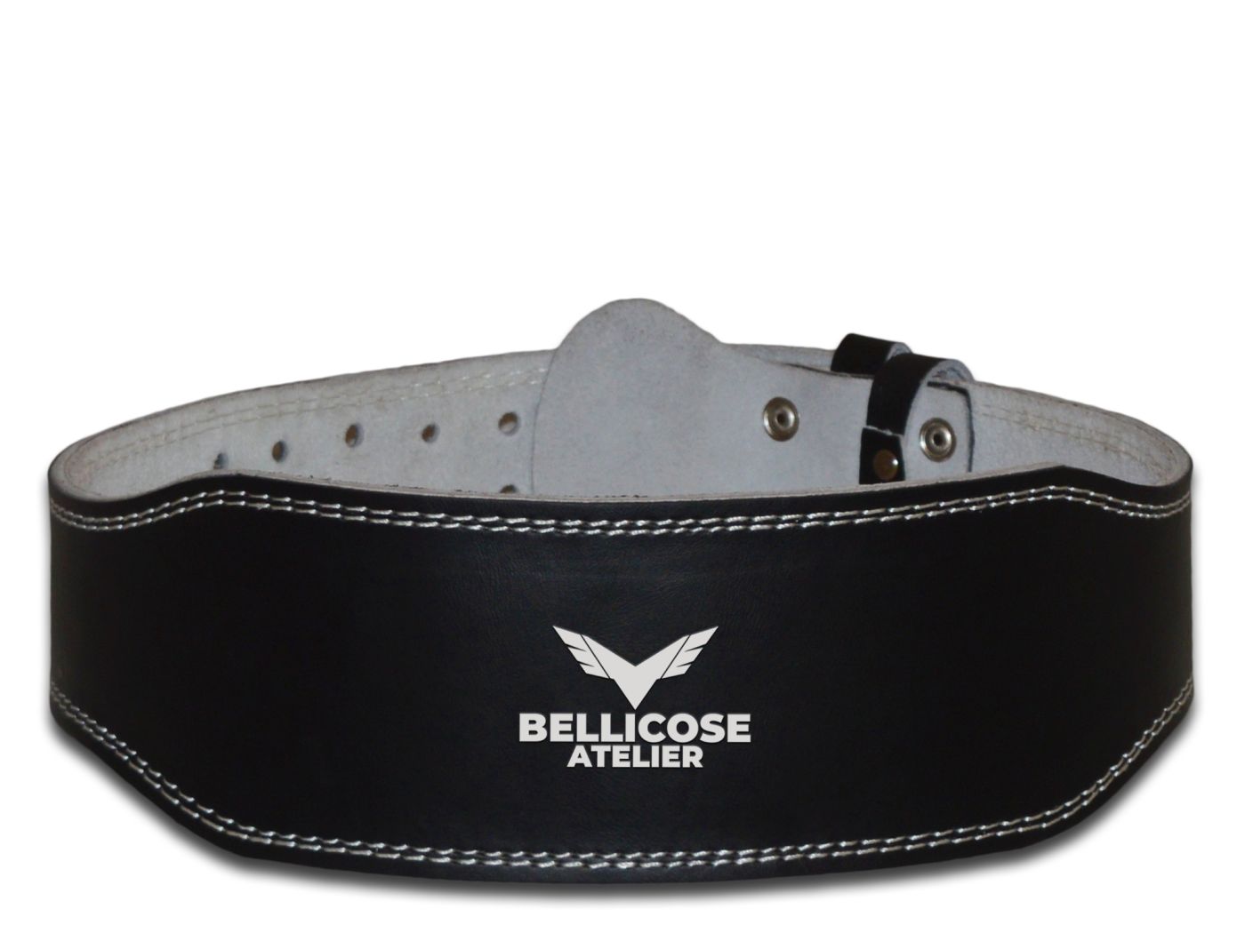 Leather weightlifting belt