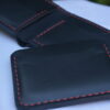 Black Slim Cardholder - Red Contrast Stitch