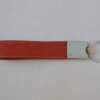 Red Crocodile Embossed Leather Keychain