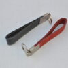 Red Crocodile Embossed Leather Keychain