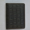 Dark Crocodile Embossed Leather Bifold