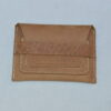 Tan Leather Flap Cardholder - Strap Closure
