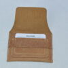 Tan Leather Flap Cardholder - Strap Closure