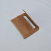 Tan Leather Flap Cardholder - Strap Closure