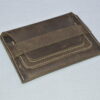 Distressed Brown Flap Cardholder - Strap Closure