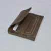 Distressed Brown Flap Cardholder - Strap Closure